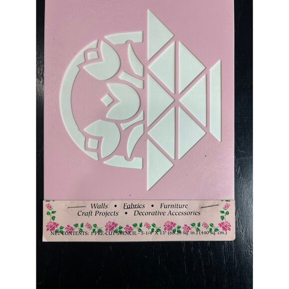90s Vintage- Stencil Magic By Delta- Quilt Baskets No. 95 170 0012 NWT craft - Picture 3 of 5
